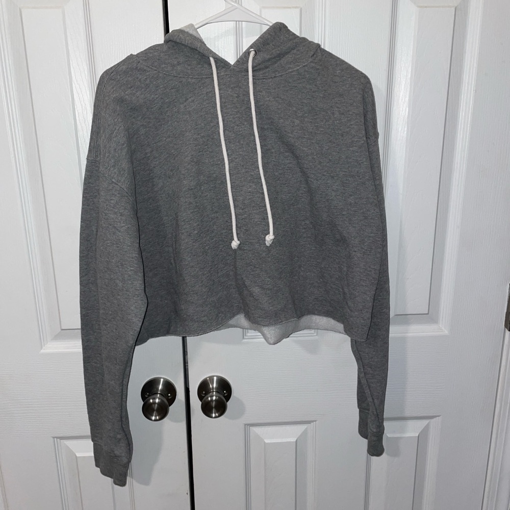 Wild Fable Gray Cropped Sweater with Modern Style